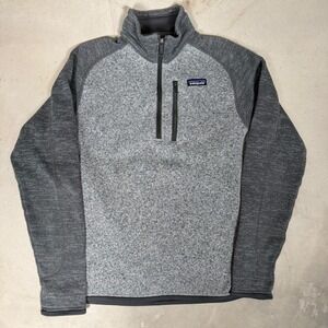 Patagonia Better Sweater 1/4 Zip Fleece Pullover Mens Medium Grey Heather 25527